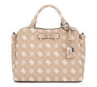 GUESS Handtasche Schultertasche Silia Girlfriend Satchel Biscotti Logo taupe