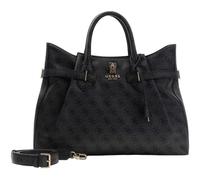 GUESS Schultertasche Yesba Girlfriend Satchel Bag Coal Logo Dunkelgrau