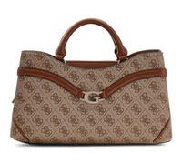 GUESS Handtasche Umhängetasche Dea Girlfriend Satchel Latte Logo hellbraun