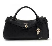 GUESS Handtasche Umhängetasche Ella Logo Girlfriend Satchel Black Logo schwarz