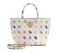 GUESS Handtasche Umhängetasche Emelie Logo Mini Tote Multi Logo weiß