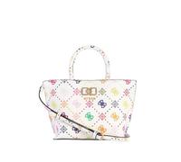 GUESS Handtasche Emelie Mini Tote mit Multi-Logo Weiß