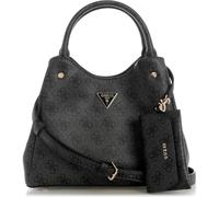 GUESS Handtasche Umhängetasche Lorella Logo Girlfriend Tote Coal Logo dunkelgrau