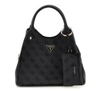 GUESS Handtasche Umhängetasche Lorella Logo Girlfriend Tote Coal Logo dunkelgrau
