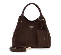 GUESS Handtasche Umhängetasche Lorella Logo Girlfriend Tote Espresso dunkelbraun