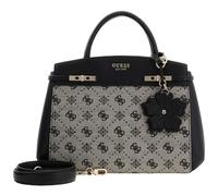 GUESS Melinda Logo Tri Compartment Satchel Black Logo