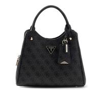 GUESS Handtasche Umhängetasche Meridian II Girlfriend Carryall Bag Coal Logo dunkelgrau