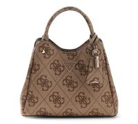 GUESS Handtasche Umhängetasche Meridian II Girlfriend Carryall Bag Latte Logo hellbraun