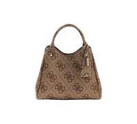 GUESS Handtasche Umhängetasche Meridian II Girlfriend Carryall Bag Latte Logo hellbraun