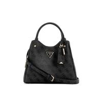 GUESS Handtasche Umhängetasche Meridian II Girlfriend Carryall Coal Logo dunkelgrau