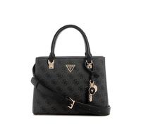 GUESS Handtasche Noelle II Multi Compartment Satchel S Coal Logo dunkelgrau