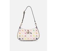 GUESS Schultertasche Emelie – Top-Zip, Multi-Logo, Weiß – Damen