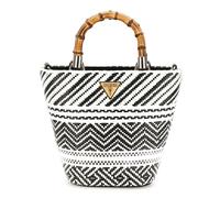 Guess Happyland Mini Bag, Handtasche, Umhängetasche, Flechttasche Schwarz-Weiß