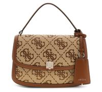 GUESS Umhängetasche Schultertasche Audrey Logo Convertible Xbody Flap Latte Logo braun
