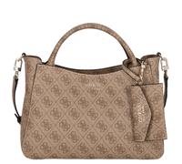 GUESS Brenton Girlfriend Handtasche Satchel Latte Logo