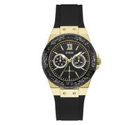 GUESS Herren analog Japanisches Quarzwerk Uhr mit Silikon Armband U1053L7