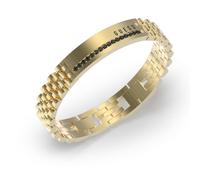 GUESS Herren-Armband, Stahl, vergoldet, JUMB03203JWYG, Silber, Kein Edelstein