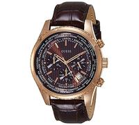 Guess Herren-Armbanduhr Analog Quarz Leder W0500G3