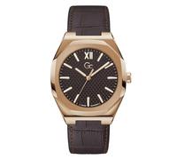 GUESS Herren-Armbanduhr Analog Quarz mit Edelstahlarmband Z26005G4MF, braun, Streifen