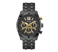 GUESS Herren Armbanduhr aus Edelstahl, Schwarz, Klassisch