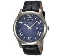 Guess Herren-Armbanduhr Mens Dress Analog Quarz Leder W0792G1