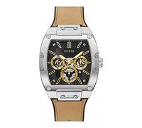 Guess Herren Uhr Edelstahl Farbe silber Amband Leder/silikon GW0202G3