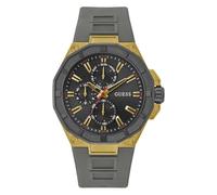 Guess Herren Armbanduhr R2 GW0803G1 Multifunktionsuhr Quarz Silikon Grau/Gold