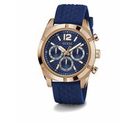 Guess Herren Armbanduhr RESISTANCE Multifunktion blau, roségold 44 mm GW0729G3