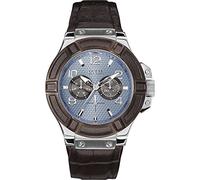 Guess Herren-Armbanduhr Rigor Analog Quarz Leder W0040G10