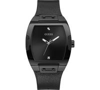 Guess Herren Armbanduhr schwarz 43 mm Armband Leder,Silikon GW0386G1