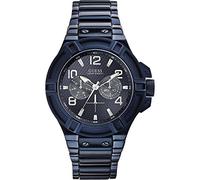 Guess Herren-Armbanduhr XL Analog Quarz Edelstahl beschichtet W0041G2