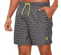 Guess Herren-Badehose mit Logo-Aufdruck der Marke F4GT06 WG2A2 P9WN (FR/ES, Buchstaben, XL, Regular, Grau), grau, XL