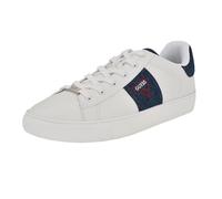 GUESS Herren Bertell Sneaker, White/Denim Multi 142, 46 EU