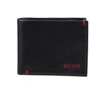 Guess Herren Bifold Portemonnee Geldbrse, Julian Schwarz/Rot, Einheitsgröße EU
