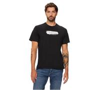 GUESS Herren Eco Metallic Deboss Logo Tee, Schwarz (Jet Black), Mittel