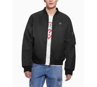 GUESS Herren John Bomber Hooded Jacket Jacke, Schwarz (Jet Black), L