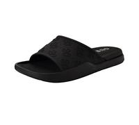 GUESS Herren Magaria Schiebe-Sandalen, Black Logo Multi 001, 45 EU