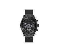 GUESS Herren-Sport-Multifunktionsuhr, 44 mm, Schwarz/Schwarz/Schwarz, one, Multifunktionsuhr mit schwarzem Netz