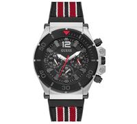 Guess Herren-Sportuhr, multifunktional, 48 mm, Schwarz/Silber, One Pilot, Silber/schwarz, one, Piloten