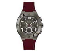 Guess Herren Armbanduhr Headline GW0571G4 Multifunktion Silikon gunmetal bordeaux 42 mm