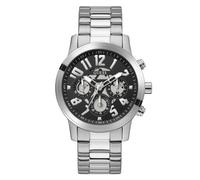 Guess Herren Uhr Armbanduhr Multifunktion PARKER GW0627G1 Edelstahl silber