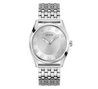 Guess Herren Armbanduhr Tate GW0895G1, Edelstahl, 42 mm, Silber, Quarz, 5 bar, Leuchtzeiger