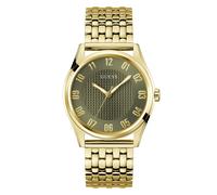 Guess Herren Armbanduhr Tate GW0895G2 – 42 mm, Edelstahlarmband, Gold, grünes Zifferblatt, 5 bar
