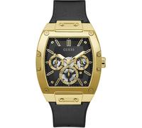 Guess Herren Uhr Edelstahl Farbe Gold Amband Leder/silikon GW0202G1