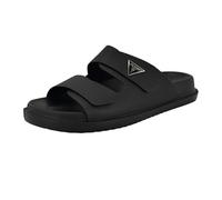 GUESS Herren Visel Sandale, Black Saffiano Texture 001, 44 EU