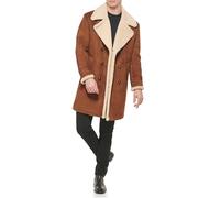 GUESS Herren Warm Faux Shearling Coat Jacke, Braun, M