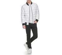 GUESS Herren Warm Rain Resistant Jacket Bomberjacke, Weiss/opulenter Garten, XL