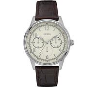 Guess Herren Analog Quarz Uhr mit Leder Armband W0863G1