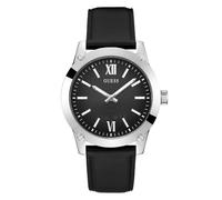 Guess Armbanduhr Crescent GW0628G1 – Herren, Quarz, Lederband, Schwarz, 44 mm