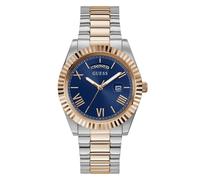 Guess Herrenuhr Connoisseur Edelstahl silber, roségold 42 mm GW0265G12